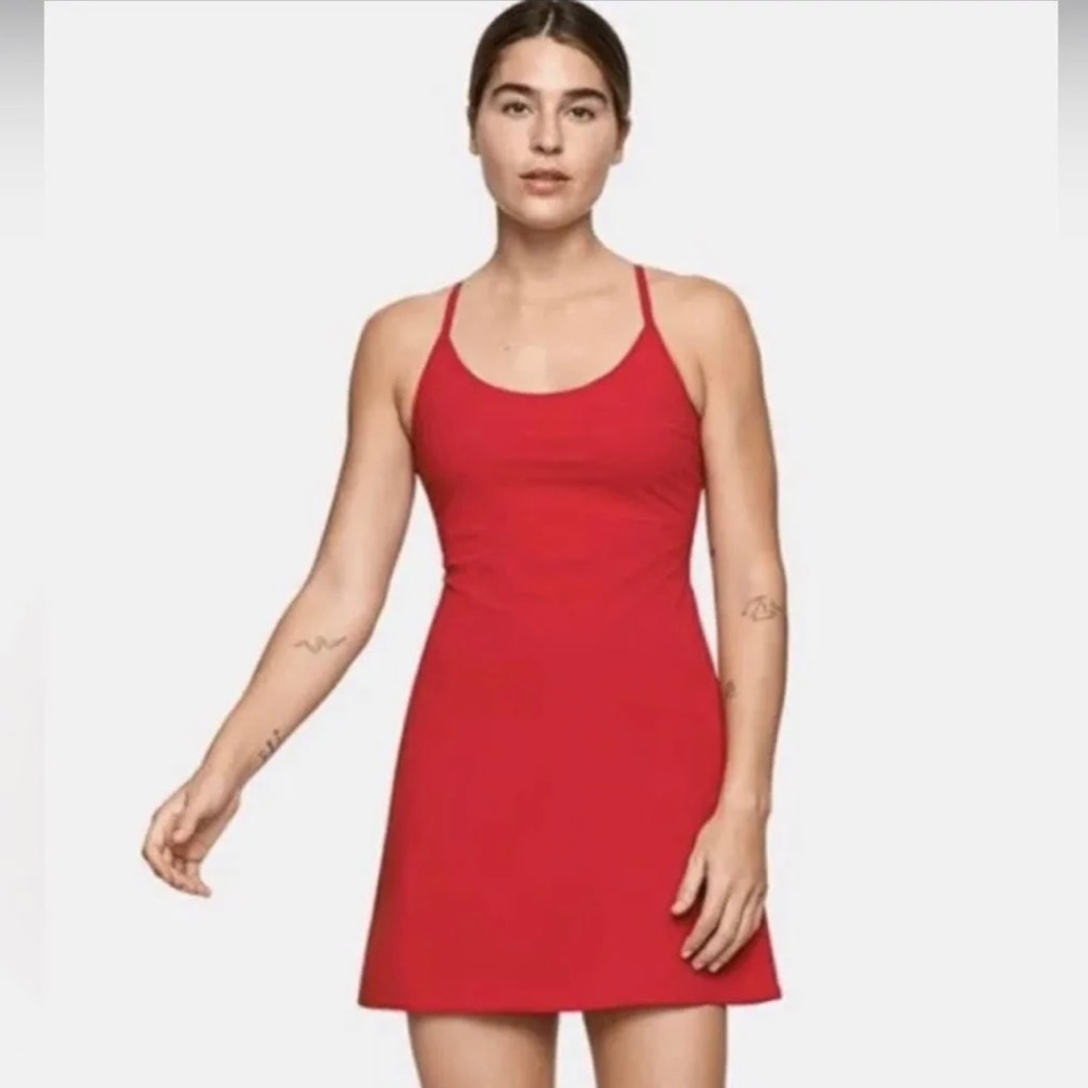Red outdoor voices workout dress